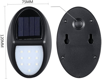Hemoton 3pcs 10 Led Solar Deck Lights Outdoor Stair Lights Waterproof for Yard Patio Path Garden Fence Walkway Step Lighting Energy-Saving Security