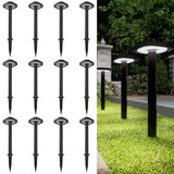 Sunco 12 Pack 2W LED Square Solar Pathway Walkway Driveway Backyard Patio Garden Outdoor Residential Super Bright Light, 120 Lumens, 2CCT 2700K Soft White/4000K Cool White, Dimmable, 3.7V