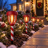 DERAYSION 12 Pack Solar Lights Outdoor, Christmas Solar Pathway Lights Auto On/Off Waterproof Garden Lights for Path, Yard, Walkway, Driveway Christmas Décor