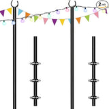 10ft String Light Poles for Deck Fence, Light Poles for Outdoor String Light, Perfect for Garden, Backyard, and | Lumora