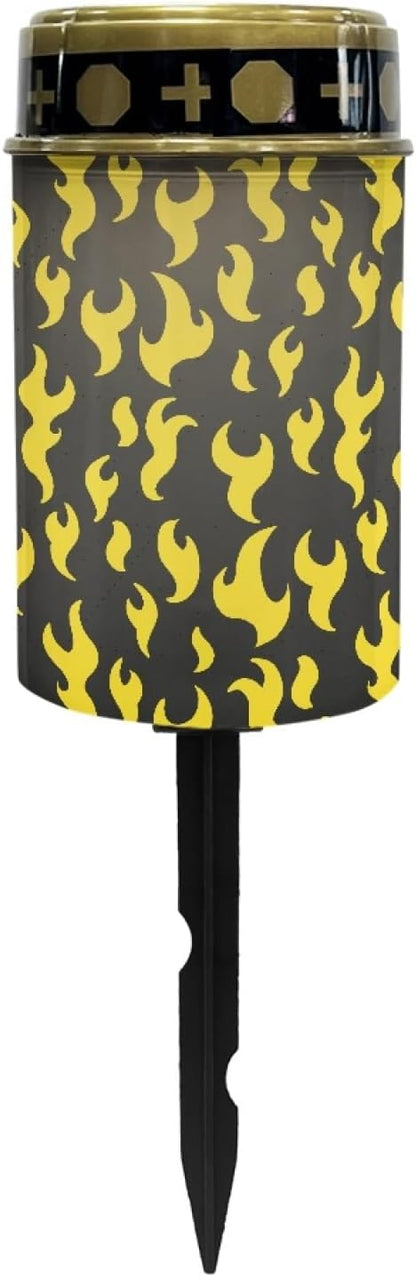 Yellow Fire Solar Garden Lights Outdoor Pathway Lights Solar Powered Fairy Lights Flameless Lights Landscape Decoration Lighting for Yard Pation Walkway Lights