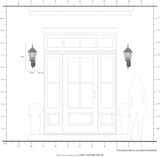 Livex Lighting 7561-14 Outdoor Wall Lantern with Clear Beveled Glass Shades, 23.5" x 9.5", Black | Lumora