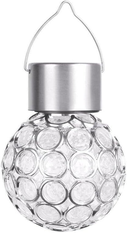 ansu Solar Light LED Lantern Outdoor Waterproof Hollow Small Light Chandelier Path Light (Multi-Color)