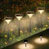 Linkind Solar Lights Outdoor 2 Pack, Solar Pathway Lights Warm White