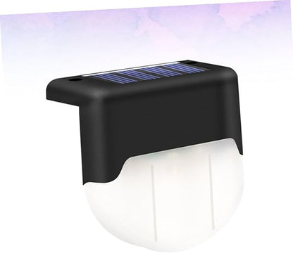TEHAUX Solar Power Waterproof Stair Light LED Handrail Lamp for Outdoor Railings Solar Step Lighting for Gardens and Patios Warm White