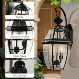 Outdoor Wall Lights, 20" Large Exterior Light, 2-Light Waterproof.