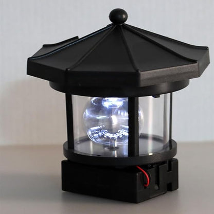 Hemoton Outdoor Solar Lights,Rotatable LED Solar Lighthouse,Outdoor Light Beacons Tower,Waterproof Walkway Lights, Garden Lights Lawn Lantern,Lamp Towers for Garden Yard Outdoor Decor