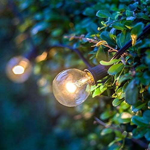 Solar String Lights,27FT G40 Waterproof LED String Lights with 25 Hanging Bulbs,USB Rechargerable Gazebo | Lumora