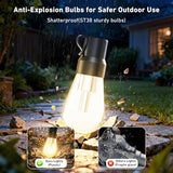 AILBTON RGB+IC 400FT Outdoor String Lights Bulbs IP67 Waterproof LED Color Changing Smart App Hanging Shatterproof Light with Remote Controller for Outside, Patio, Backyard, Garden, Party