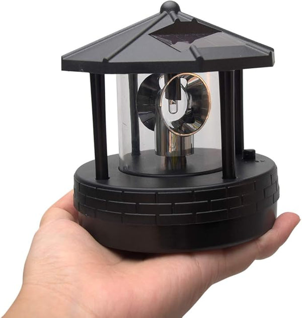 1PC Solar Lighthouse, Rotating Outdoor Waterproof LED Solar Light Beacons Tower Decorative - Garden Figurine Light | Lumora