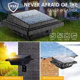 Solar Gutter Lights Outdoor, 40 LEDs Bright Solar Powered led Fence Light Deck Lights Waterproof for Wall, Deck, Fence, Stair, Step and Yard (Black Shell, 2Pack, Cool White)