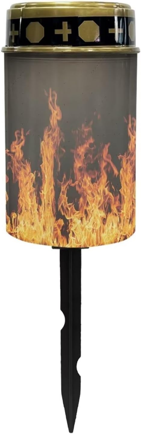 Flame Decorations Solar Lights,Stake Lights, Outdoor Waterproof Memorial Day Decorations Patriotic Lights for Garden Yard Pathway Grave
