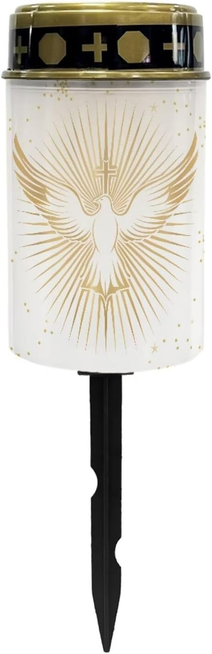 Peace Dove Solar Stake Lights Waterproof Solar Pathway Lights Cemetery Decorations for Grave Outdoor Lights Landscape Lighting Grave Markers Memorial Gift Sympathy Gifts