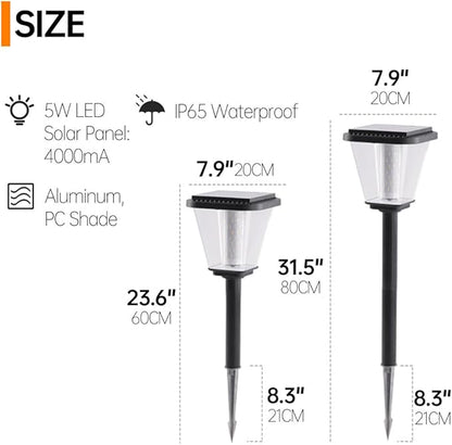 Solar Pathway Lights Outdoor Solar Powered Garden Light IP65 Waterproof Landscape Lighting Auto On/Off Solar Yard Lights for Walkway Driveway Landscape Lighting