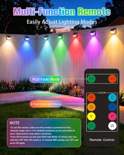 Aootek
Solar
Lights
Outdoor,
RGB,
6
Pack