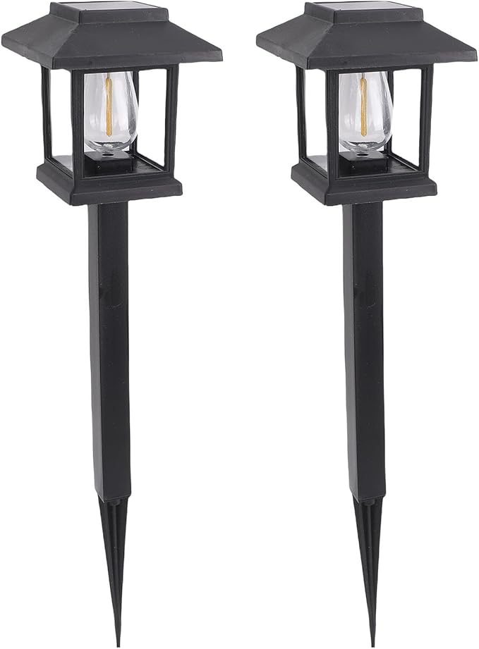 Hyuduo Solar Pathway Lights Outdoor 8 Pack Solar Powered Yard Light with ABS Plastic IP44 Auto On Off for Driveway Walkway Lawn Patio Landscape