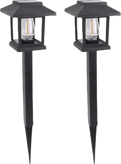 Hyuduo Solar Pathway Lights Outdoor 8 Pack Solar Powered Yard Light with ABS Plastic IP44 Auto On Off for Driveway Walkway Lawn Patio Landscape