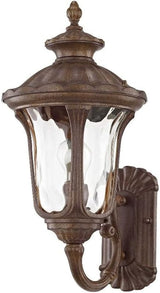 Livex Lighting 7652-58 Oxford 1 Light Imperial Bronze Cast Aluminum Wall Lantern with Light Amber Water Glass | Lumora