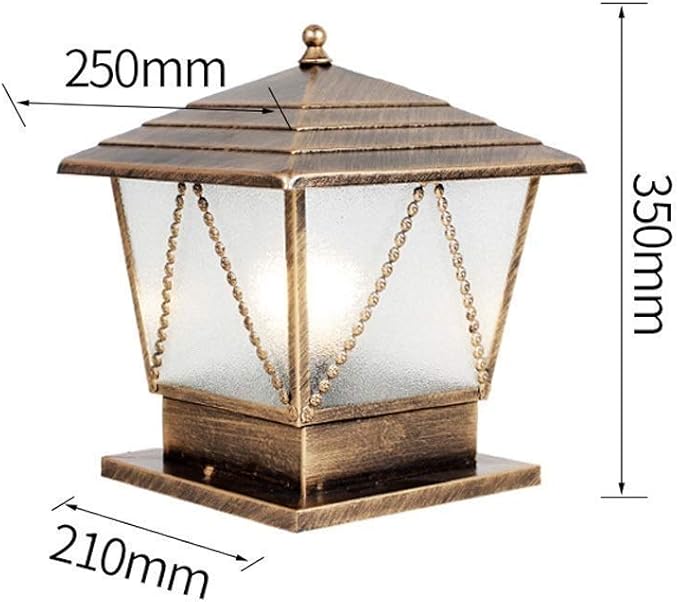 Lights Outdoor IP42 Waterproof Patio Post Light Bronze Iron Metal Landscape Column Light Vintage Traditional | Lumora