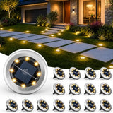 SOLPEX 16 Pack Small Solar Ground Lights, Pathway Lights Warm White