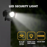 LUTEC P6221W-PIR24 2000 Lumen 18 Watt 26 LED Motion Activated Integrated Dual-Head Flood Light Outdoor, IP54 | Lumora