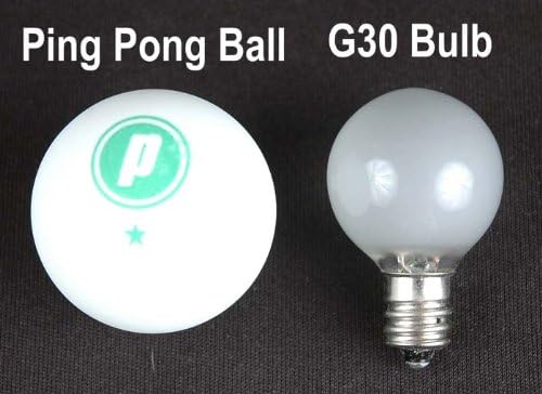 G30 Patio String Lights with 25 Globe Bulbs - Garden Hanging String Lights - Vintage Backyard Patio Lights - Outdoor String Lights - Market Cafe Bistro String Lights – White Wire -25 Feet