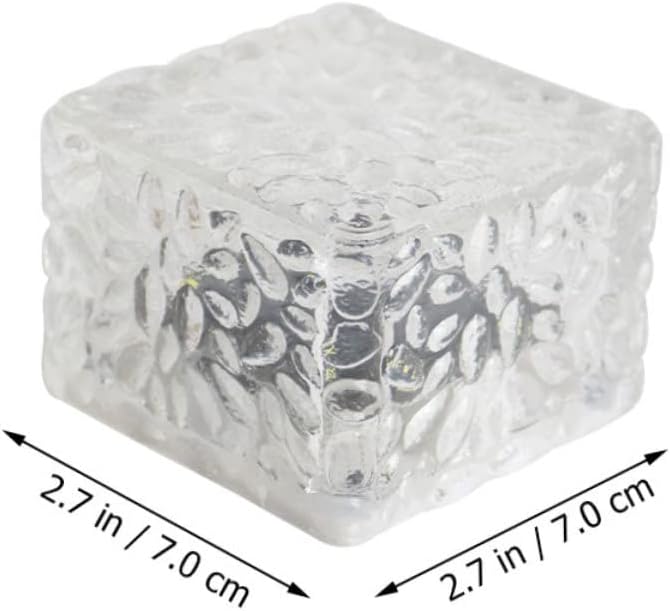 NUOBESTY Solar Powered LED Floor Light Outdoor Garden Decoration Square Glass Brick Light with Cool White | Lumora
