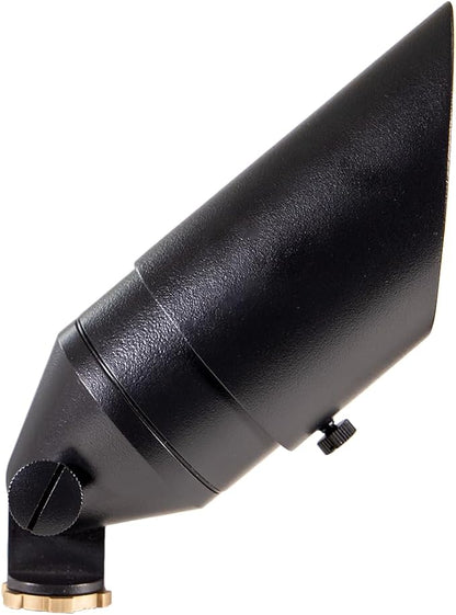 VOLT Top Dog Scotty 12V Cast Brass Outdoor Spotlight (Black) for Low Voltage Landscape Lighting of Yard, Lawn, Garden, Patio, Trees & House
