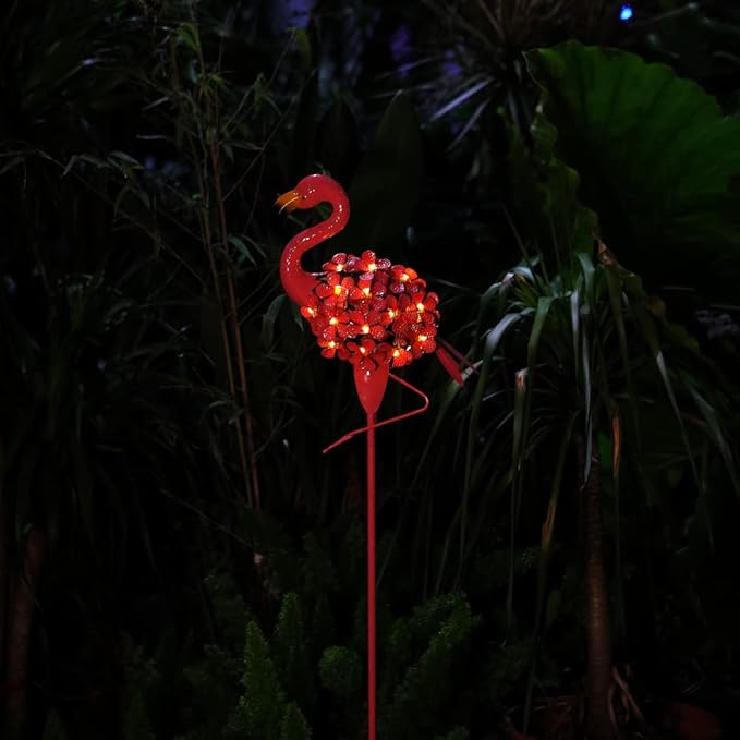 Garden Decor Solar Lights Flamingo Lawn Light, for Yard Outdoor Decorations Ground Inserted Outdoor Waterproof | Lumora