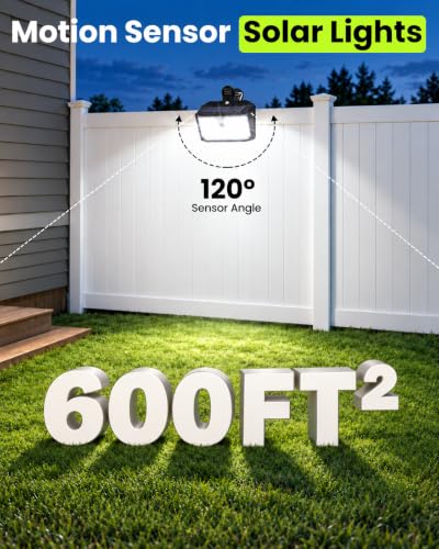 Clip on Solar Lights Outdoor, Motion Sensor Fence Lights