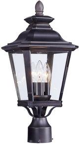 Maxim Knoxville-Three Light Outdoor Post Lantern in Early American Style-9 Inches Wide by 19.5 inches high | Lumora