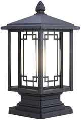 New Chinese Style Rural Villa Gate Super Bright Pillar Lights, American Black Post Light Outdoor Landscape Column | Lumora