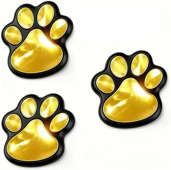 3 Solar Outdoor Lawn Lights - Cute Paw Print Lights, White/Warm Color, IP55 Waterproof, No Assembly Required, Ready | Lumora