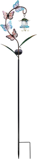 Bshine Solar Butterfly Lights Outdoor Garden Decoration Valentine's Day, Metal Stake Waterproof Hanging Flower | Lumora
