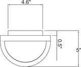 Bermuda - LED Outdoor Rubbed Bulkhead Wall Light - 11"H - Satin Finish - Ribbed Frosted Glass Shade | Lumora