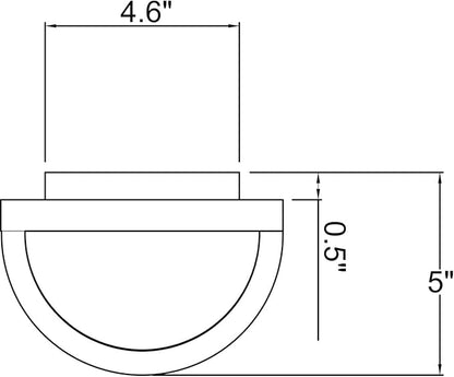 Bermuda - LED Outdoor Rubbed Bulkhead Wall Light - 11"H - Satin Finish - Ribbed Frosted Glass Shade