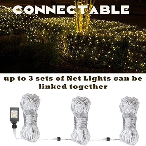 LED Net Lights, 270L 10×10 FT Outdoor Mesh Lights for patio, Pergolas