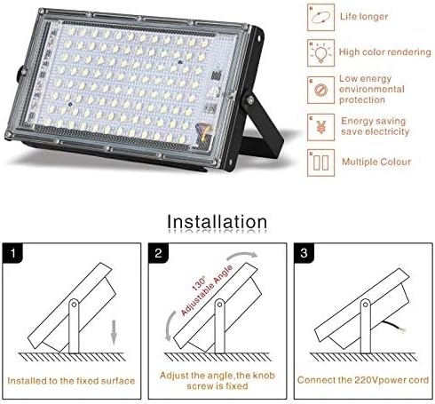 HOOK 100W Led Flood Light AC 220V 230V 240V Outdoor Floodlight Spotlight IP65 Waterproof LED Street Lamp Landscape | Lumora