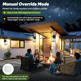 BesLowe 2-Pack 10.6” Upgraded Motion Sensor Outdoor Wall Lights, Black