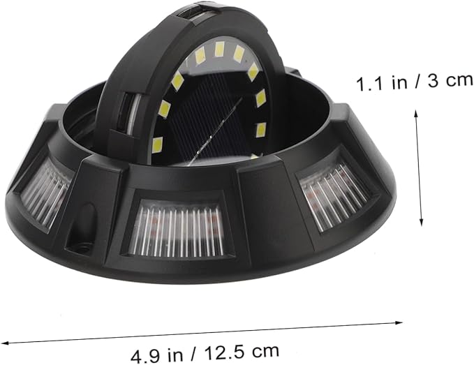 ARTIBETTER 4Pcs Solar Ground Lights Outdoor Garden Pathway Lighting Rotatable Side Glow Lawn Landscape Lights Easy Install Solar Powered Walkway Decor