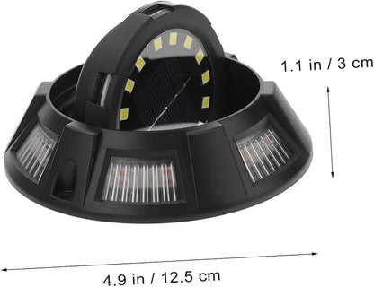 ARTIBETTER 4Pcs Solar Ground Lights Outdoor Garden Pathway Lighting Rotatable Side Glow Lawn Landscape Lights Easy Install Solar Powered Walkway Decor