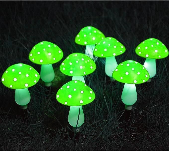 Generic Mushroom Solar Lights Outdoor, Waterproof Mushroom Landscape Lights 8 Lighting Modes Mushroom Garden Fairy | Lumora