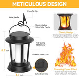Solar Lanterns Outdoor, 4 Pack Flickering Flame Solar Lights