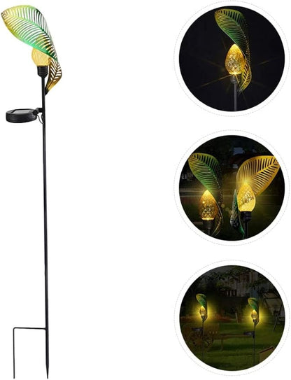 Solar Garden Lights Solar Pathway Lights Solar Garden Leaf Stake Lights Pathway Markers Landscape Lights Solar Garden Lawn Lights for Lawn Patio Yard Walkway