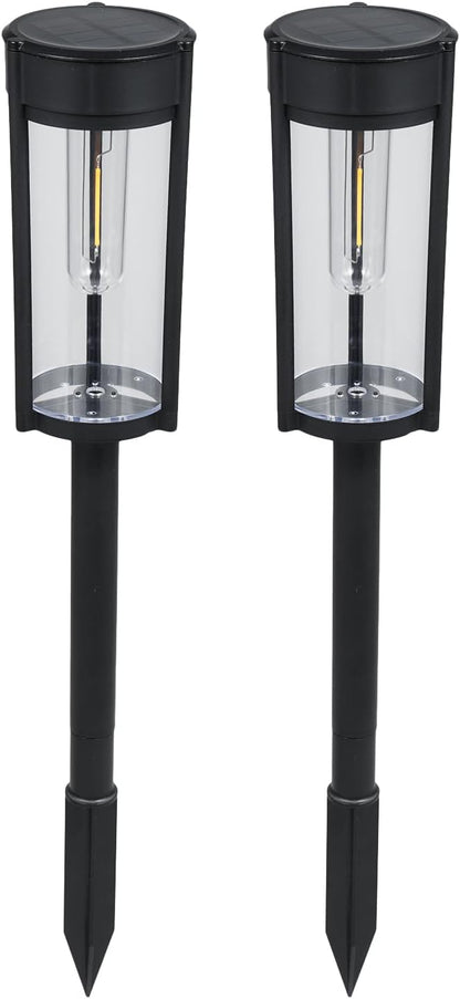 Landscape Path Lights Solar Pathway Lights Waterproof Outdoor Lights with LED Tungsten Filament Bulb for Outside Auto ON/Off Solar Powered Garden Lights for Yard Landscape Driveway Lawn