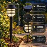 Springwind 10 Pack Solar Lights Outdoor Waterproof Pathway Garden Lights