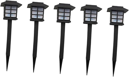NUOBESTY 5pcs Solar Spike Lights Solar Pathway Lights Outdoor Easy Install Garden for Walkway Patio Driveway Warm