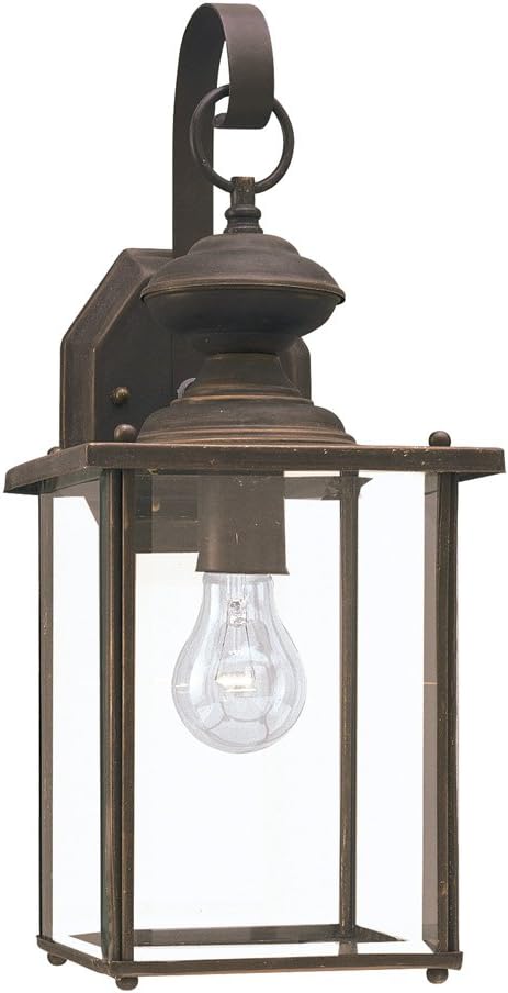 Generation Lighting 8458-71 Jamestowne Transitional One - Light Outdoor Wall Lantern Outside Fixture, Antique | Lumora