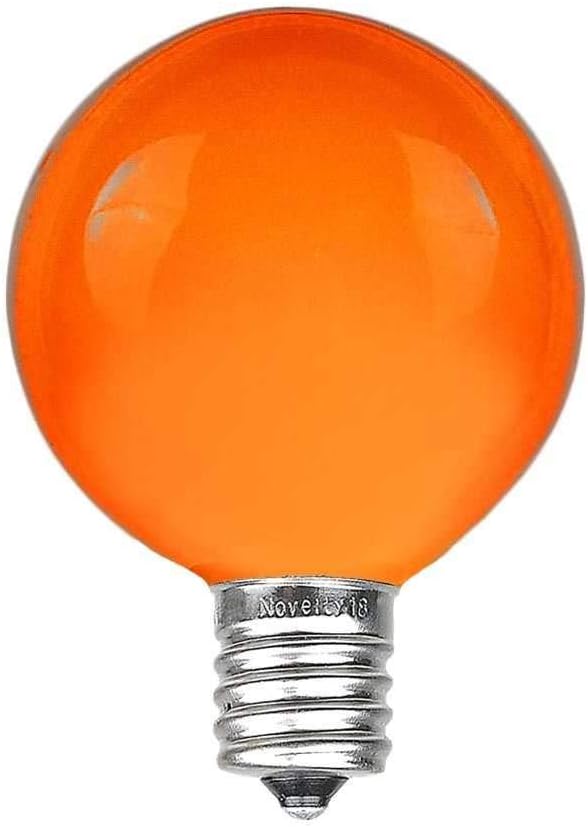 100 Foot G40 Outdoor Patio String Lights with 125 Orange Globe Bulbs – Indoor Outdoor String Lights – Market Bistro | Lumora
