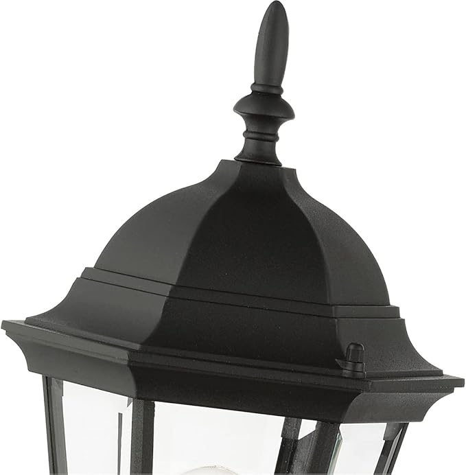 Livex Lighting 7556-14 Outdoor Wall Lantern with Clear Beveled Glass Shades, 20" x 8" x 20", Black